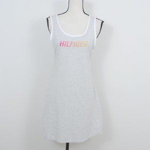 Tommy Hilfiger Sport Gray White Sleeveless Cut Out Back Casual Size S/P Dress